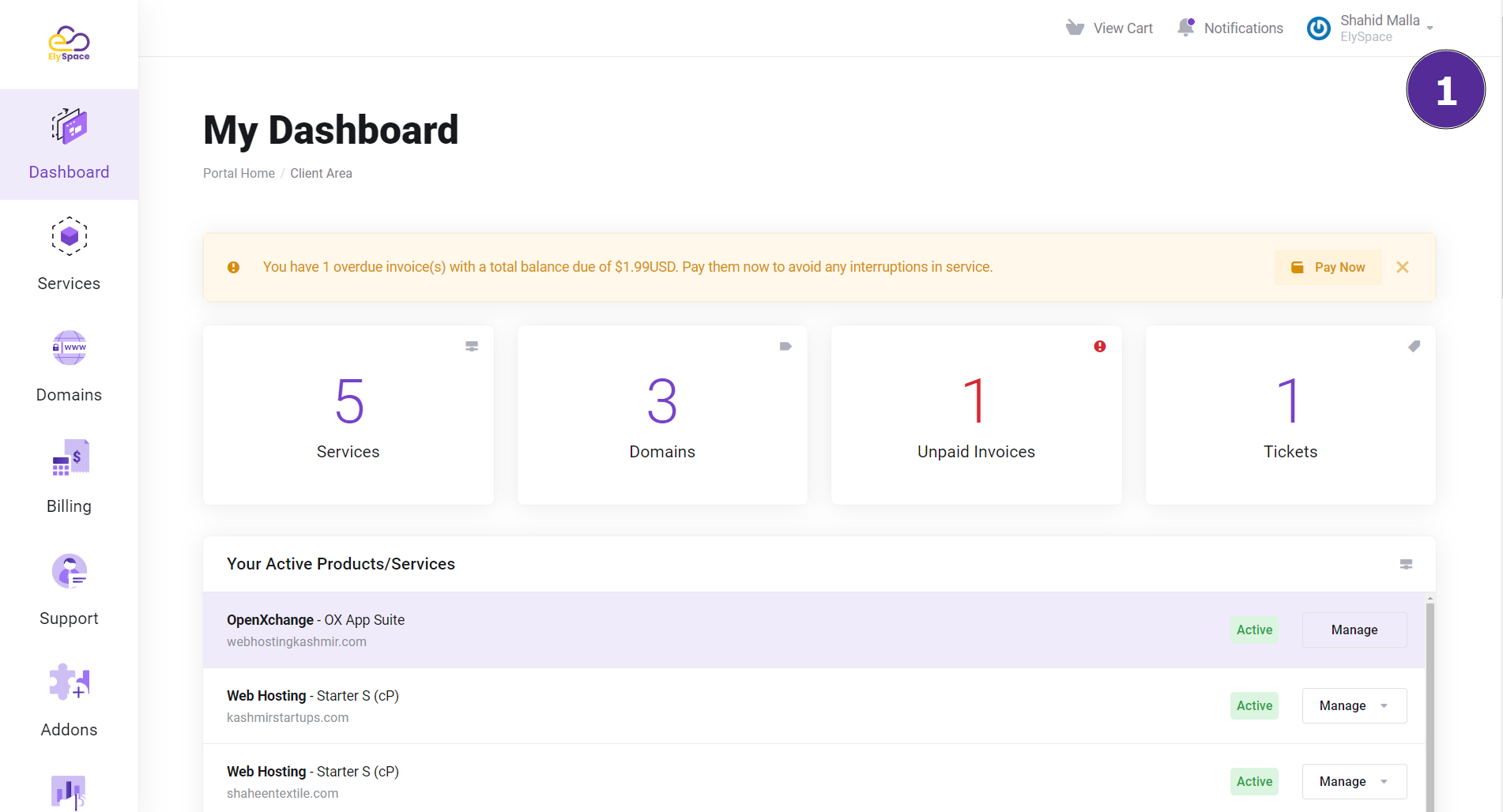 dashboard overview