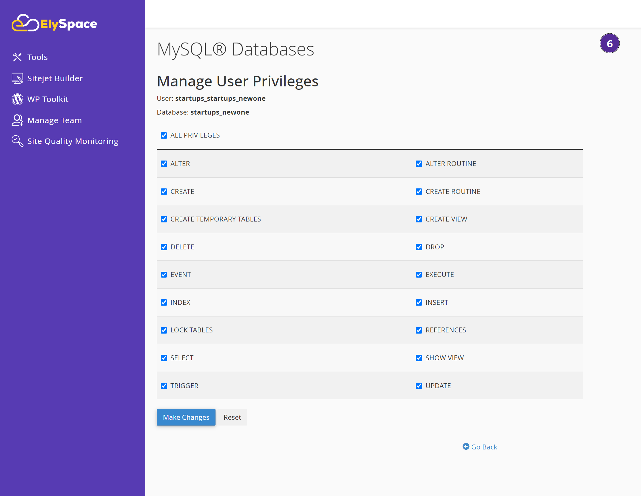 manage user privileges 