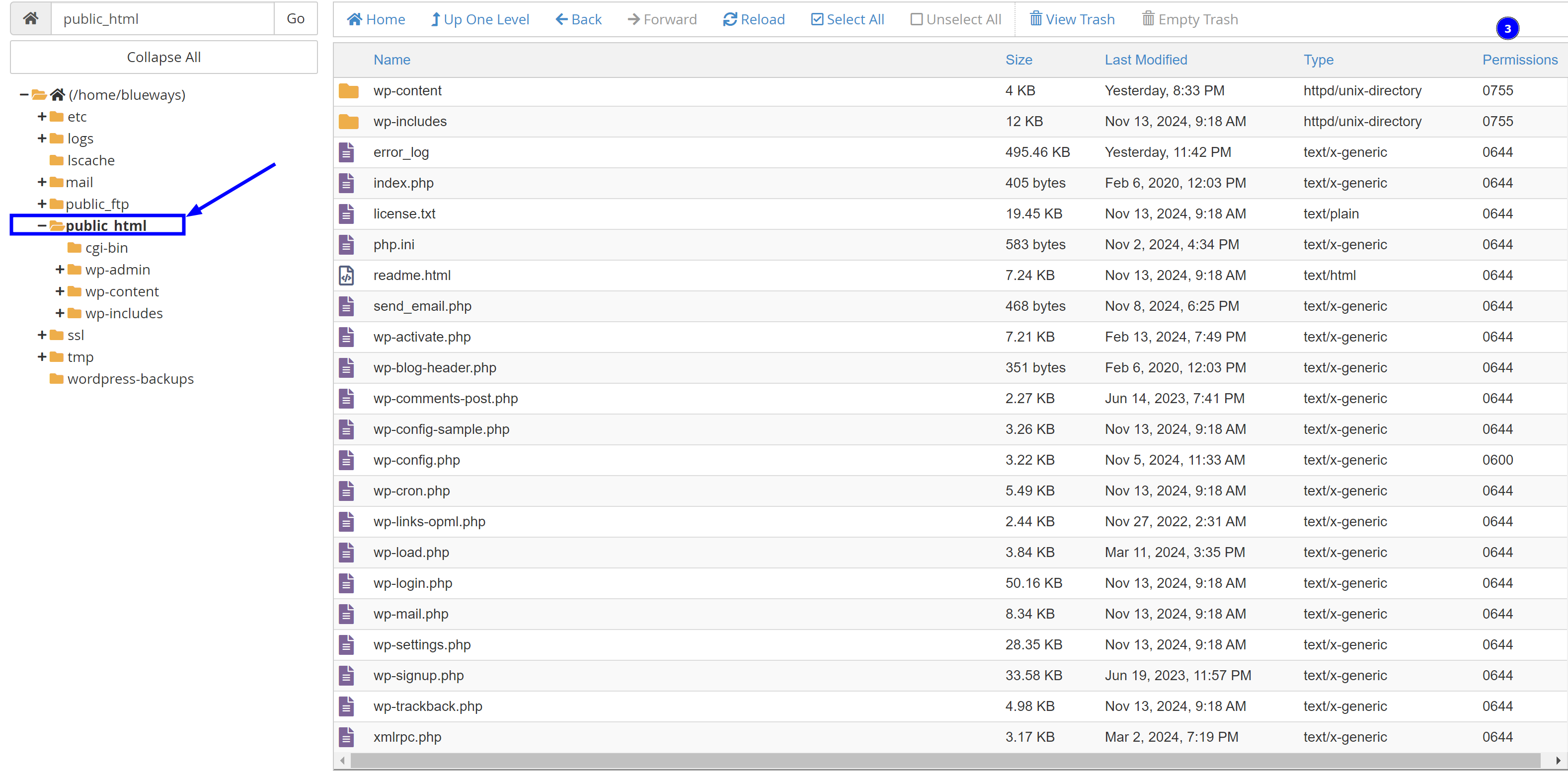 navigate to the file directory